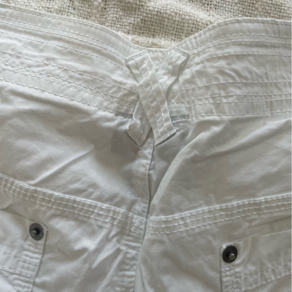 INC International Concepts Macy’s Plus Size White cargo shorts pockets size 18W - Picture 11 of 16